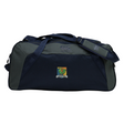 Navy and dark grey Takoma Touch Rugby Holdall Duffle Bag by Canterbury with a shoulder strap and Takoma TRFC logo on the front.