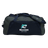 The NC Rugby Academy - Megalodons Holdall Duffle Bag by EMB Canterbury is a dark blue and gray, water-repellent gym bag with a shark logo—ideal for rugby practice or travel.