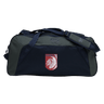 The Montgomery Bucks Griffins Holdall Duffle Bag by EMB Canterbury is a large navy and grey bag with a shoulder strap and red/white MBRFC lion logo, featuring water-repellent fabric to keep your rugby gear protected.