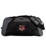 The Godzilla Rugby Football Club Holdall Duffle Bag by Canterbury, from EMB Canterbury, is a black and gray water-repellent duffle bag featuring a striking Godzilla logo and the word “GODZILLA” across the front, topped with the iconic Canterbury logo. This stylish holdall offers durability and an attention-grabbing design—perfect for rugby players on the go.