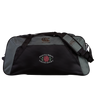 The Santa Rosa Youth Rugby Holdall Duffle Bag by EMB Canterbury is a black and gray water-repellent duffle featuring “Santa Rosa Youth Rugby” and a red rose logo on the front. Combining classic rugby holdall durability with modern style, this bag showcases signature Canterbury branding.