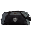 Black and grey ICRON Holdall Duffle Bag by Canterbury featuring a shoulder strap and an ICRON logo emblem on the front.