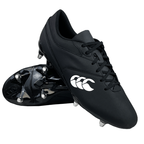 Canterbury Phoenix Raze Rugby Cleat - Soft Ground Boot - Black Canterbury Phoenix Raze Rugby Cleat - Soft Ground Boot - Black