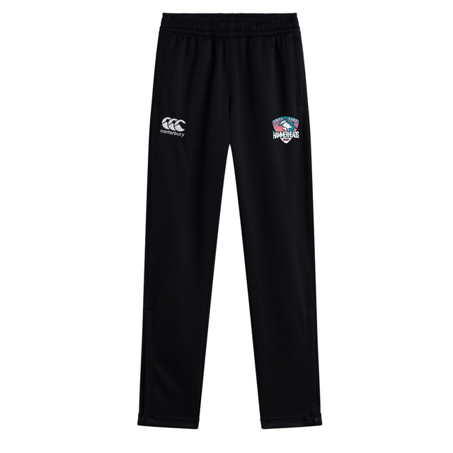 The SWFL Lady Hammerheads Stretch Tapered Pant by WRS Canterbury features an elastic waistband, comfort stretch fabric, quick-dry finish, and a Lady Hammerheads crest with the Canterbury logo for peak performance.