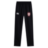 Legion Academy Stretch Tapered Pant by Canterbury in black, featuring a white logo on the right thigh and a red and white “Legion Academy SD” crest on the left thigh.