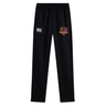 Godzilla Rugby Football Club Stretch Tapered Pant by Canterbury features an elastic waistband, the EMB Canterbury logo, and a maroon crest with a palm tree and “Coconuts” text on the right thigh. These men’s training pants are designed for comfort and quick-dry performance during any workout.