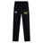 Black stretch tapered Mother Lode Stretch Tapered Pant by Canterbury with a brand logo on the right thigh and a “Mother Lode Rugby” graphic featuring two crossed pickaxes on the left thigh.