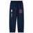 Experience both style and comfort with the SF CDME Rugby Cuffed Hem Stadium Pant by Canterbury from EMB Canterbury, featuring navy blue athletic fabric, elastic cuffs, a prominent Canterbury of New Zealand logo, and a Come Rugby emblem on the front—ideal for rugby enthusiasts.