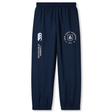 The New Saint Andrews College Cuffed Hem Stadium Pant by EMB Canterbury features navy blue fabric with elastic cuffs, premium comfort, and classic Canterbury stadium pants styling. These men’s pants are adorned on the front with white “Canterbury of New Zealand” and “New Saint Andrews RFC” logos.
