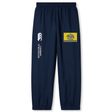 Navy blue Berkeley RFC Cuffed Hem Stadium Pant by Canterbury with cuffed hems, a brand logo on the right leg, and a rectangular Berkeley RFC graphic patch on the left leg.