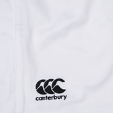 A white Canterbury Professional Cotton Short with a black and white logo.