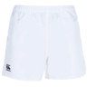 The Canterbury Professional Polyester Short by Canterbury features a sleek design with an elastic waistband and a small logo on the lower left side. Ideal for athletes, these white shorts offer comfort and style.
.