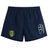 The Gotham Knights Tactic Short by Canterbury in navy blue from EMB Canterbury features an embroidered team logo on the left leg and a white design on the right leg, making them perfect for the rugby pitch.