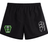 Black Rock Rugby Tactic Short by Canterbury with an elastic waistband, featuring a green and black “Rock Rugby Lions” shield logo on the right leg and a white outline logo on the left leg.