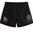 The EMB Canterbury Birmingham Iron Women's Football Tactic Short features the team's logo and a white abstract design—perfect for rugby or casual wear.