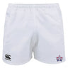 Capital Selects Player's Drill Shorts by EMB Canterbury, designed from recycled fabric, showcase the Canterbury logo on the left leg and a star emblem on the right.