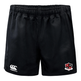 The Southern Pines Youth Rugby Advantage Shorts by EMB Canterbury feature an elastic non-slip waistband, a small left-side logo, and a right-side badge. Made from moisture-wicking fabric, these shorts ensure ultimate comfort for any workout.