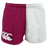 Canterbury Classics Harlequin Cotton Shorts from Canterbury, featuring a two-tone design with burgundy on the left and white on the right, complete with a Canterbury logo.