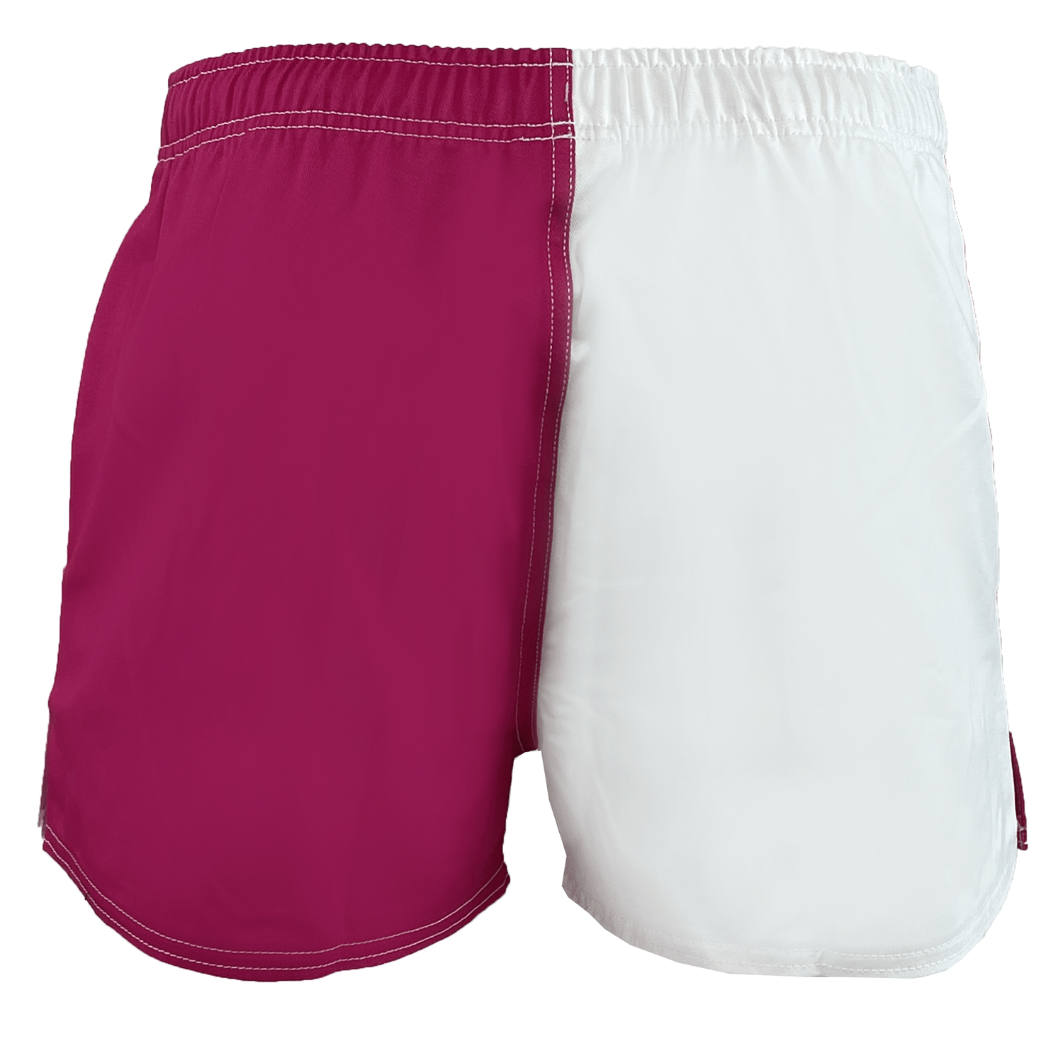 Discover the Canterbury Classics Harlequin Cotton Short, featuring a classic two-tone design with burgundy on the left and crisp white on the right. Ideal for those who value style and comfort from Canterbury.