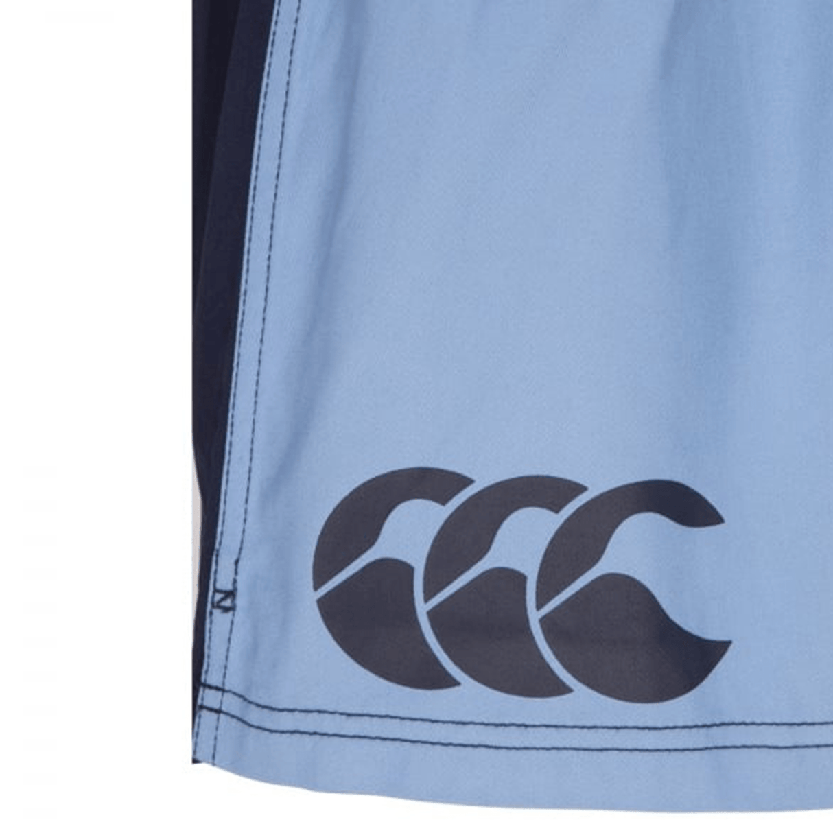 A close up of the side of a Canterbury Classics Harlequin Cotton Short by Canterbury.