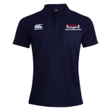 The USA Para Powerlifting Waimak Polo by EMB Canterbury features "USA Para Powerlifting" with a barbell graphic on one chest and the CCC Waimak Rugby Polo logo on the other.
