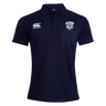 Milwaukee Barbarians Rugby Waimak Polo by EMB Canterbury: navy blue, short sleeves, Canterbury logo on right chest, Milwaukee Barbarians crest on left chest.