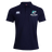 The NC Rugby Academy - Megalodons Waimak Polo by EMB Canterbury is a navy blue short-sleeve polo featuring white "Canterbury" branding and a shark logo on the chest—ideal for any rugby fan.