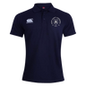 Introducing the New Saint Andrews College Waimak Polo by Canterbury—a men’s short-sleeve navy polo featuring a classic collar, white EMB Canterbury logo on the right chest, and the “New Saint Andrews RFC” crest on the left chest, expertly crafted in the iconic CCC Waimak Rugby Polo style.