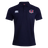 The Nebraska Rugby Referee Society Waimak Polo by EMB Canterbury is a navy blue short-sleeve men’s shirt with a Canterbury logo on the right chest and a Nebraska rugby logo on the left—ideal for classic rugby polo fans.