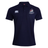 Navy blue SUNY Maritime Men’s Rugby Waimak Polo by Canterbury with a white logo on the right chest and a Maritime Rugby emblem on the left chest.