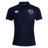 The Kingwood Rugby Waimak Polo by EMB Canterbury is a navy rugby shirt featuring the club crest and CCC logo, offering classic style and comfort.