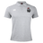 The Birmingham Iron Women's Football Waimak Polo by EMB Canterbury is light grey, featuring a Canterbury logo on the right chest and a black shield-shaped "RON" emblem with a red accent on the left chest.