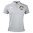 Grey Mother Lode Waimak Polo by Canterbury with a buttoned collar and a chest logo featuring crossed pickaxes, a rugby ball, and the text “Mother Lode Rugby.”