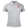 Grey Legion Academy Waimak Polo by Canterbury with a three-button placket, a white logo on the right chest, and a red “LEGION SD ACADEMY” shield emblem on the left chest.