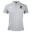 Grey Takoma Touch Rugby Waimak Polo by Canterbury featuring a three-button collar, a logo on the right chest, and a team crest on the left chest.