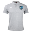 Introducing the Minneapolis Mayhem Rugby Waimak Polo by EMB Canterbury—a light grey men’s rugby polo showcasing the classic “Canterbury” logo on the right chest and the distinctive “Minneapolis Mayhem Rugby” crest on the left. This polo blends timeless style and comfort, making it perfect for game days or casual wear.