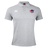 The Nebraska Rugby Referee Society Waimak Polo by EMB Canterbury features a light gray design with a white CCC logo on the right chest and a red, blue, and white Nebraska Rugby emblem on the left—a must-have men's rugby shirt.