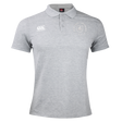 Introducing the New Saint Andrews College Waimak Polo by EMB Canterbury: a light grey men’s short-sleeve rugby polo featuring two chest logos—the signature Canterbury logo on the right and a circular New Saint Andrews College emblem on the left. This classic polo blends comfort, timeless Canterbury style, and college heritage, making it ideal for casual wear or showing your support for the team.