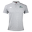 Gray short-sleeved University of New Hampshire Waimak Polo by Canterbury with a button placket, logo on the right chest, and a “MEN’S RUGBY” wildcat graphic on the left chest.