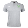Gray Rock Rugby Waimak Polo by Canterbury with a button placket, brand logo on the right chest, and a green “Rock Rugby Lions” shield emblem on the left chest.