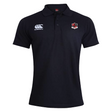 The Southern Pines Youth Rugby Waimak Polo by EMB Canterbury is made from a cotton-polyester blend and features a classic collar, the Canterbury logo on the left chest, and distinct branding on the right.