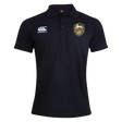 The RVA T.R.C. Waimak Polo by Canterbury is a black short-sleeve men’s rugby shirt from EMB Canterbury, featuring the classic CCC Waimak Rugby Polo design with a Canterbury logo on the right chest and an RVA badge on the left—ideal for fans seeking style and comfort.