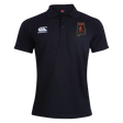 Black Aging Alabama Rugby Players Waimak Polo by Canterbury featuring the EMB Canterbury logo on the right chest and an Alabama state outline logo with a hockey player on the left chest.