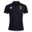 Black Rock Rugby Waimak Polo by Canterbury with a white logo on the right chest and a green and black “Rock Rugby Lions” shield logo on the left chest.