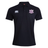 Black Western Carolina University Waimak Polo by Canterbury with a white logo on the right chest and a purple and white Western Carolina Rugby emblem on the left chest.