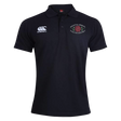 The Santa Rosa Youth Rugby Waimak Polo by Canterbury, from EMB Canterbury, is a black short-sleeve rugby polo shirt featuring the CCC Waimak Rugby Polo logo on the right chest and “Santa Rosa Youth Rugby” with a red rose emblem on the left chest—making it an ideal men’s rugby polo for comfort and style.