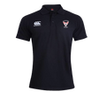 The Superior Rugby Club Waimak Polo by EMB Canterbury is a black short-sleeve men’s polo featuring the Canterbury logo on the right chest and a Superdogs Rugby crest on the left, echoing the classic CCC Waimak Rugby Polo style.
