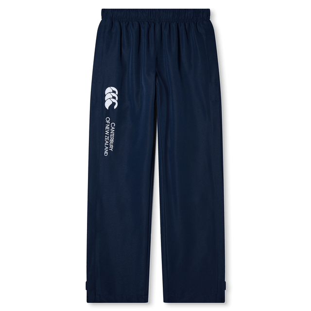 A Canterbury Open Hem Stadium Pant with a white logo on the side.