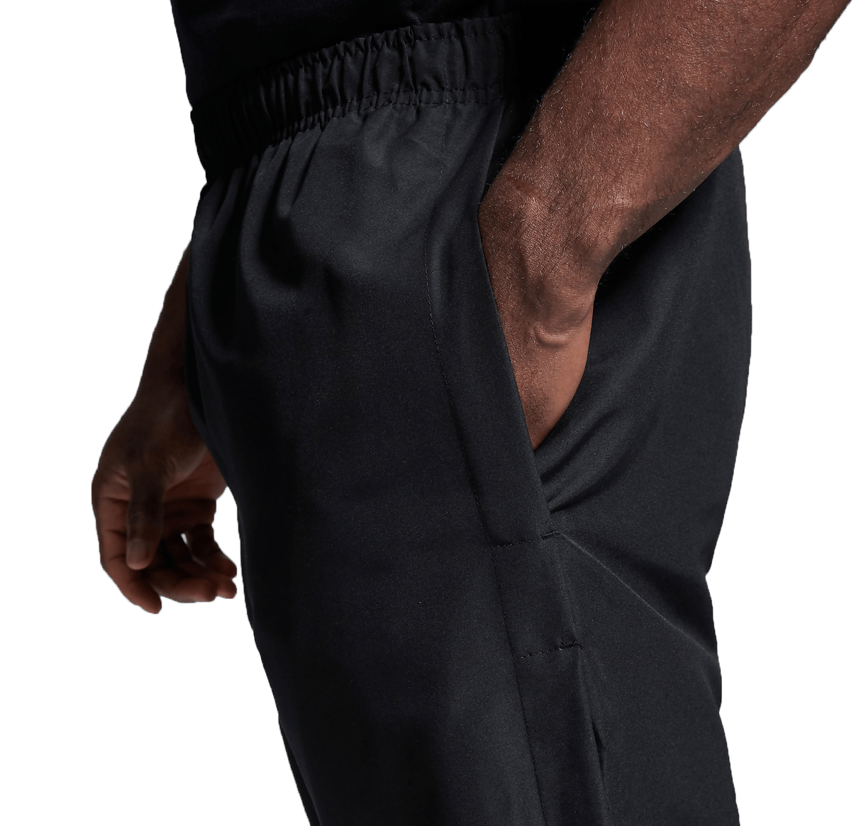 A close up of a person wearing Canterbury Open Hem Stadium Pants.