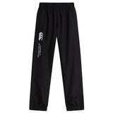 A black Canterbury Cuffed Hem Stadium Pant with a white logo on the side.